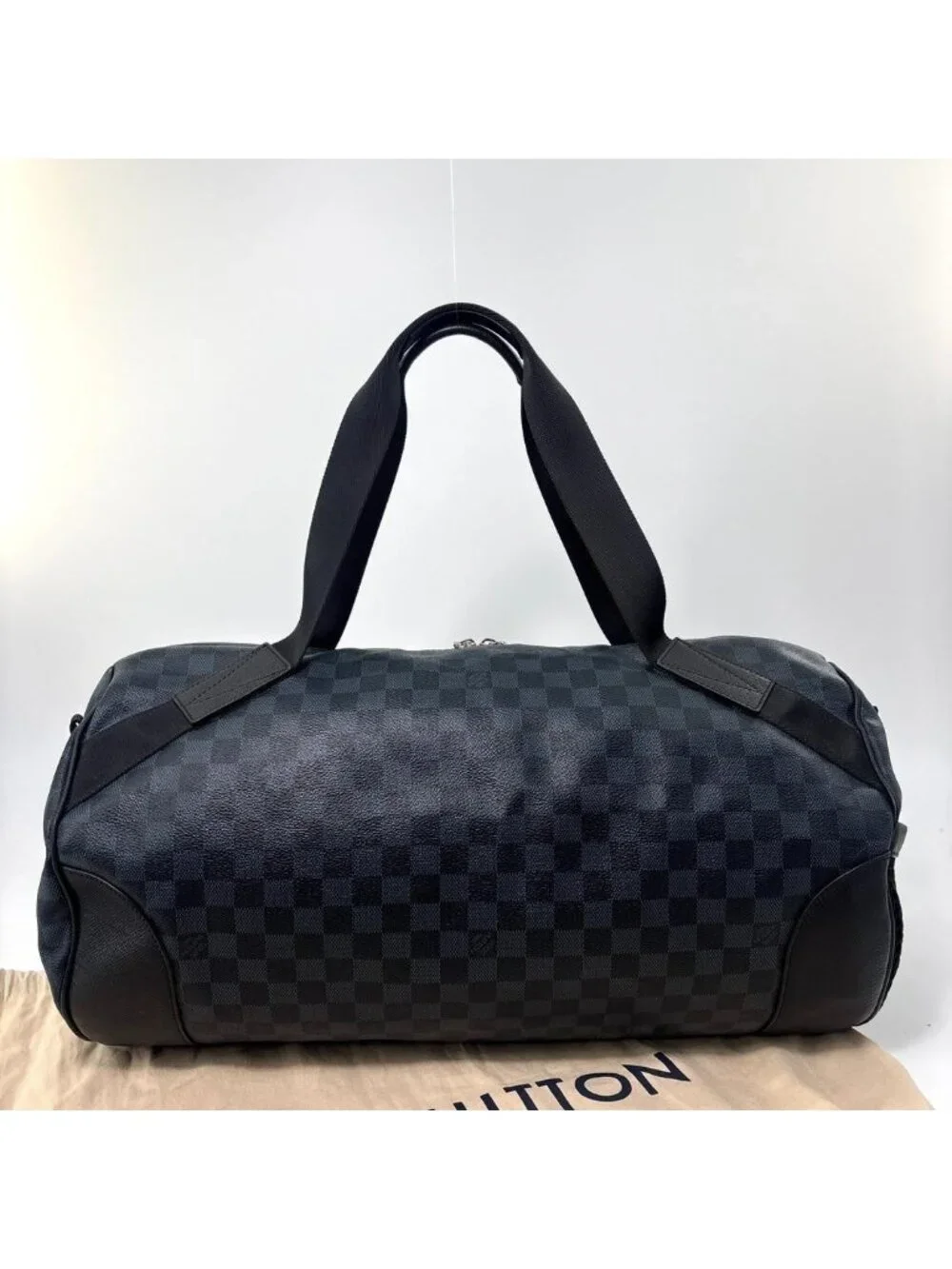 Louis Vuitton Damier Cobalt Match Point Polochon Boston Bag